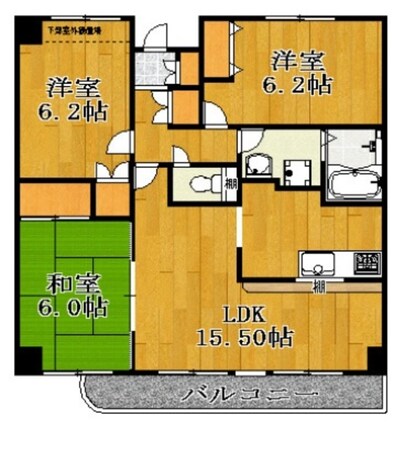 フレラヴィーヌ北本町の物件間取画像